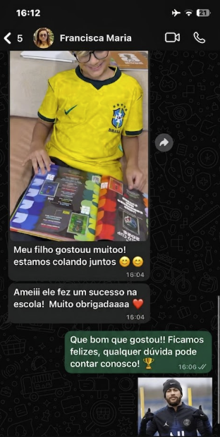 Depoimento de cliente — Print de tela